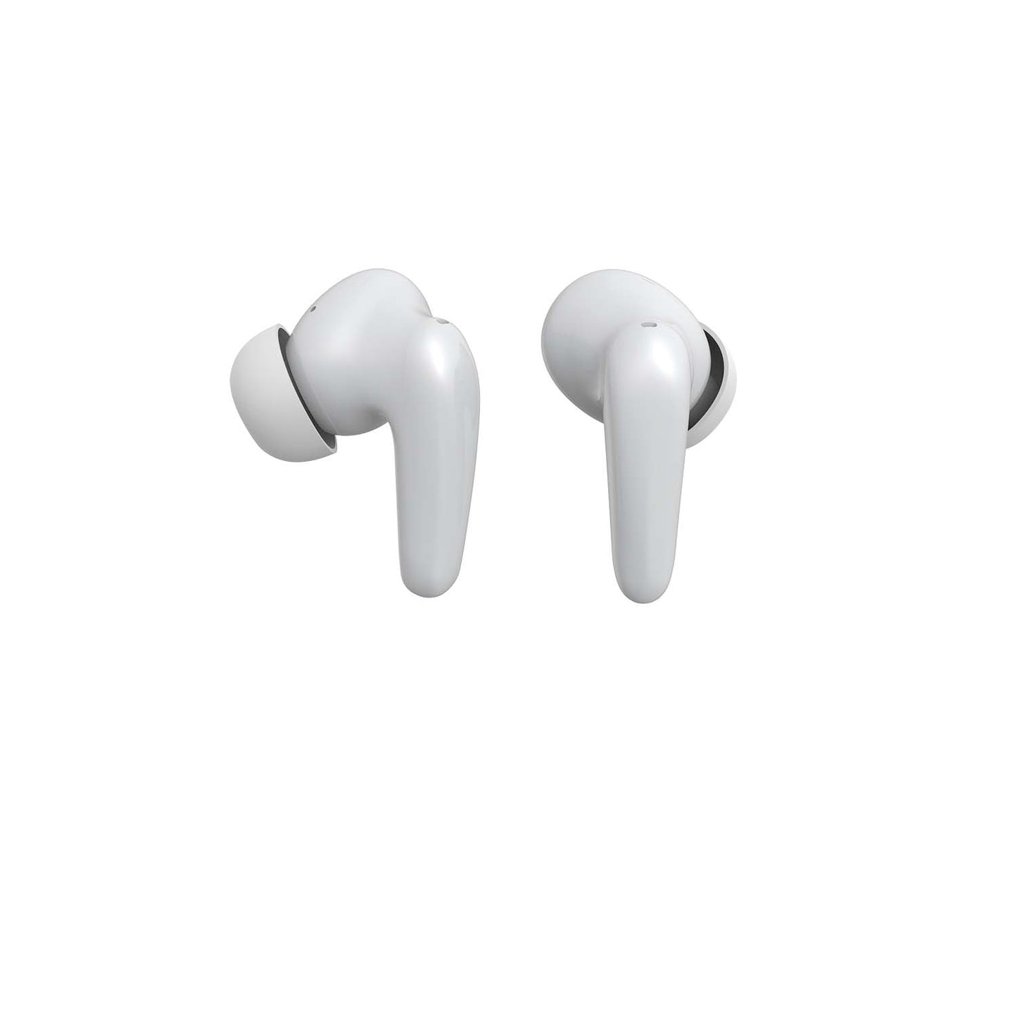 White and Rose Gold Active Noise Cancelling Earbuds